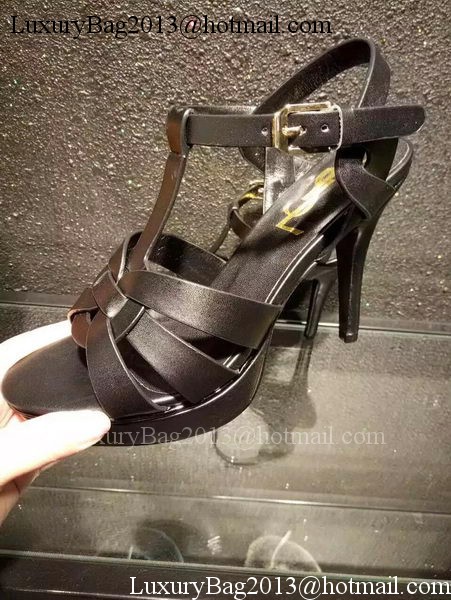 Yves Saint Laurent 20mm Platform 130mm Sandal YSL305 Black Yves Saint Laurent 20mm Platform 130mm Sandal YSL305 Black