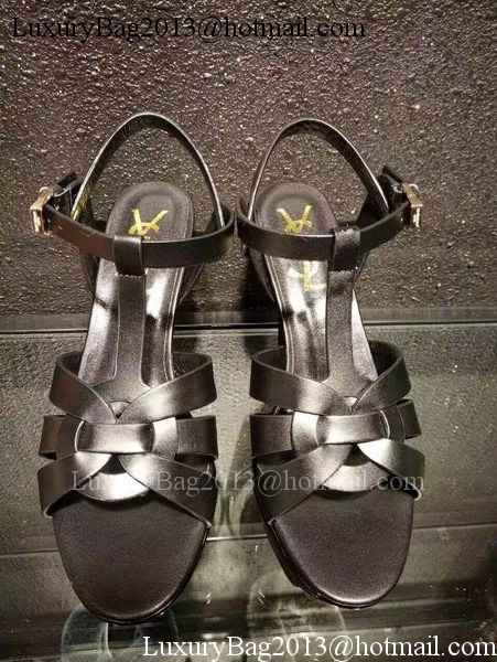 Yves Saint Laurent 20mm Platform 130mm Sandal YSL305 Black Yves Saint Laurent 20mm Platform 130mm Sandal YSL305 Black