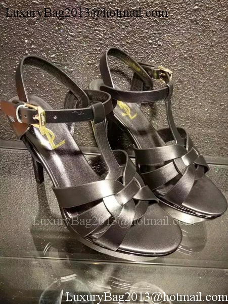 Yves Saint Laurent 20mm Platform 130mm Sandal YSL305 Black Yves Saint Laurent 20mm Platform 130mm Sandal YSL305 Black