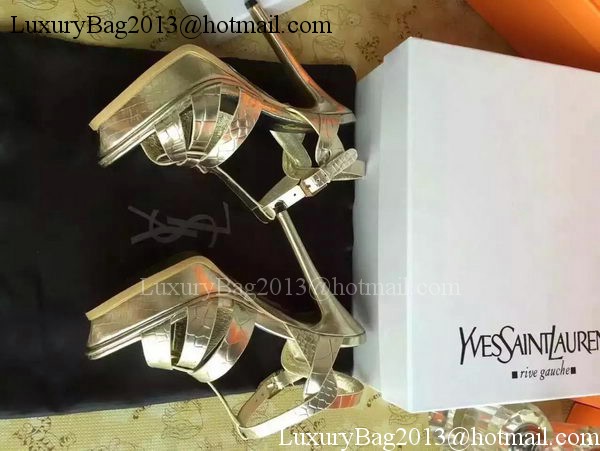 Yves Saint Laurent 20mm Platform 130mm Sandal YSL305 Gold Yves Saint Laurent 20mm Platform 130mm Sandal YSL305 Gold