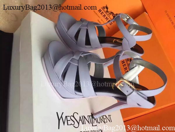 Yves Saint Laurent 20mm Platform 130mm Sandal YSL305 Light Blue Yves Saint Laurent 20mm Platform 130mm Sandal YSL305 Light Blue