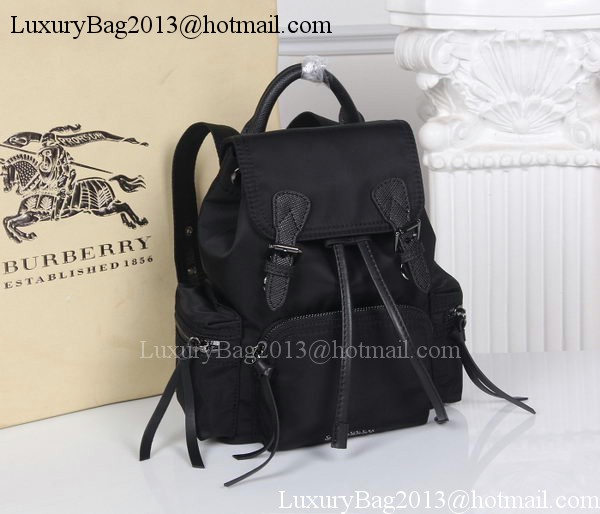 Burberry Backpack Fabric BU40166 Black Burberry Backpack Fabric BU40166 Black
