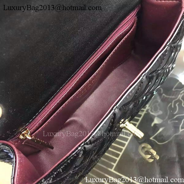 Chanel 2.55 Series Double Flap Bag Black Original Patent Leather CF7024 Gold Chanel 2.55 Series Double Flap Bag Black Original Patent Leather CF7024 Gold