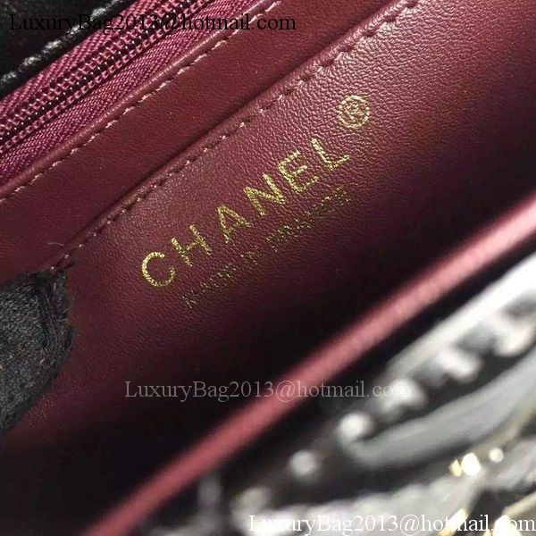 Chanel 2.55 Series Double Flap Bag Black Original Patent Leather CF7024 Gold Chanel 2.55 Series Double Flap Bag Black Original Patent Leather CF7024 Gold