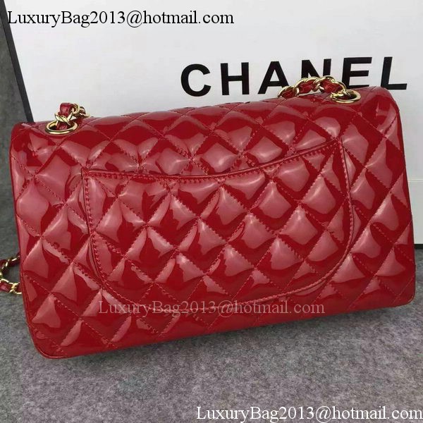 Chanel 2.55 Series Double Flap Bag Red Original Patent Leather CF7024 Gold Chanel 2.55 Series Double Flap Bag Red Original Patent Leather CF7024 Gold
