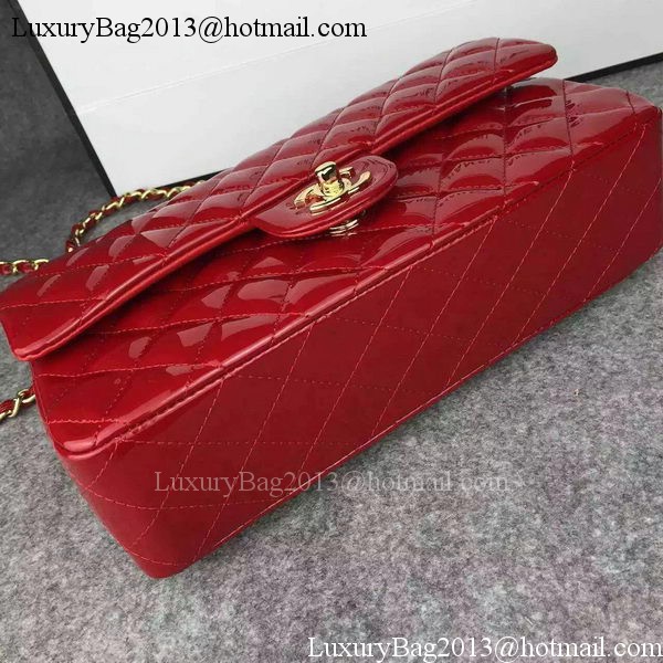 Chanel 2.55 Series Double Flap Bag Red Original Patent Leather CF7024 Gold Chanel 2.55 Series Double Flap Bag Red Original Patent Leather CF7024 Gold