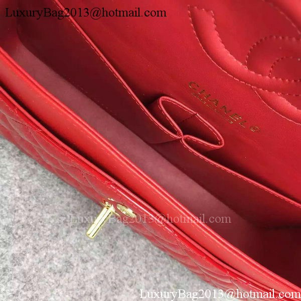 Chanel 2.55 Series Double Flap Bag Red Original Patent Leather CF7024 Gold Chanel 2.55 Series Double Flap Bag Red Original Patent Leather CF7024 Gold