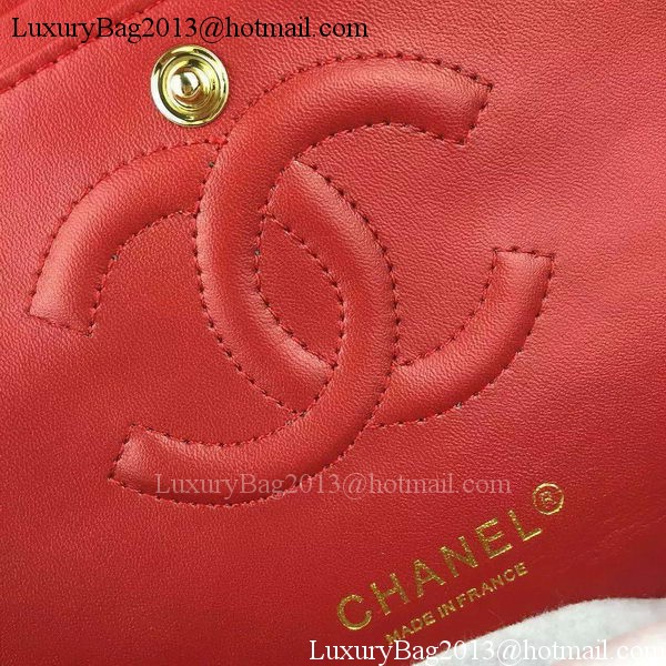 Chanel 2.55 Series Double Flap Bag Red Original Patent Leather CF7024 Gold Chanel 2.55 Series Double Flap Bag Red Original Patent Leather CF7024 Gold