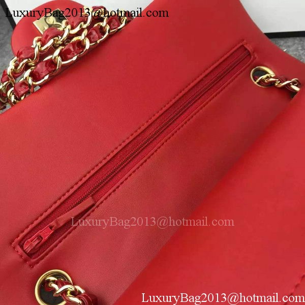 Chanel 2.55 Series Double Flap Bag Red Original Patent Leather CF7024 Gold Chanel 2.55 Series Double Flap Bag Red Original Patent Leather CF7024 Gold