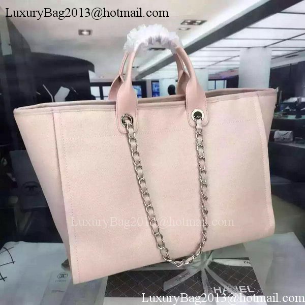 Chanel Large Canvas Tote Shopping Bag A1679 Pink Chanel Large Canvas Tote Shopping Bag A1679 Pink