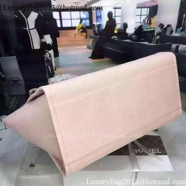 Chanel Large Canvas Tote Shopping Bag A1679 Pink Chanel Large Canvas Tote Shopping Bag A1679 Pink