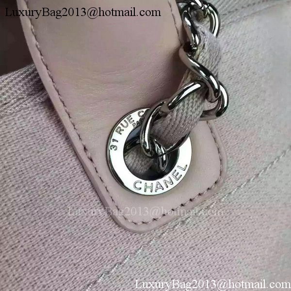 Chanel Large Canvas Tote Shopping Bag A1679 Pink Chanel Large Canvas Tote Shopping Bag A1679 Pink
