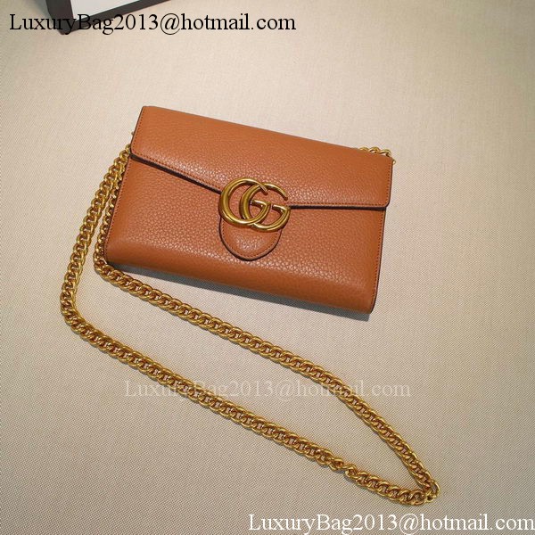 Gucci GG Marmont Leather mini Chain Bag 401232 Wheat Gucci GG Marmont Leather mini Chain Bag 401232 Wheat
