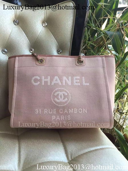 Chanel Medium Canvas Tote Shopping Bag A1679M Pink Chanel Medium Canvas Tote Shopping Bag A1679M Pink