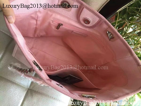 Chanel Medium Canvas Tote Shopping Bag A1679M Pink Chanel Medium Canvas Tote Shopping Bag A1679M Pink