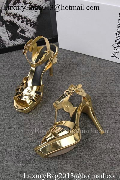 Yves Saint Laurent 100mm Sandal YSL293 Gold Yves Saint Laurent 100mm Sandal YSL293 Gold