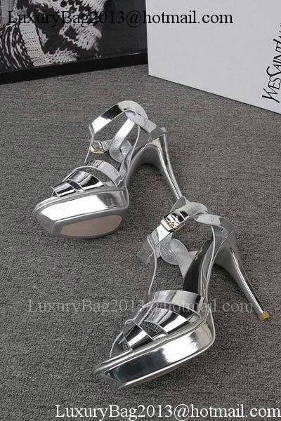 Yves Saint Laurent 100mm Sandal YSL293 Silver Yves Saint Laurent 100mm Sandal YSL293 Silver