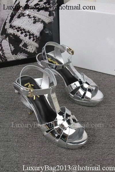Yves Saint Laurent 100mm Sandal YSL293 Silver Yves Saint Laurent 100mm Sandal YSL293 Silver