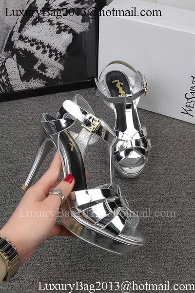 Yves Saint Laurent 100mm Sandal YSL293 Silver Yves Saint Laurent 100mm Sandal YSL293 Silver