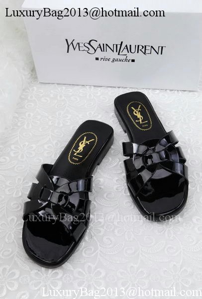 Yves Saint Laurent Patent Leather Slipper YSL287 Black Yves Saint Laurent Patent Leather Slipper YSL287 Black