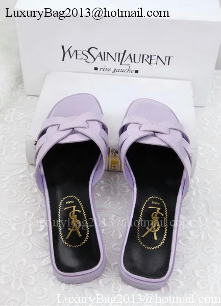 Yves Saint Laurent Patent Leather Slipper YSL287 Lavender Yves Saint Laurent Patent Leather Slipper YSL287 Lavender