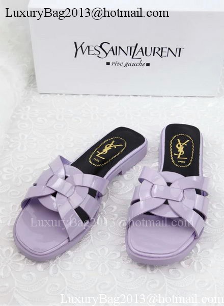 Yves Saint Laurent Patent Leather Slipper YSL287 Lavender Yves Saint Laurent Patent Leather Slipper YSL287 Lavender