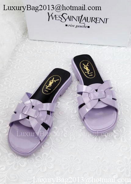 Yves Saint Laurent Patent Leather Slipper YSL287 Lavender Yves Saint Laurent Patent Leather Slipper YSL287 Lavender