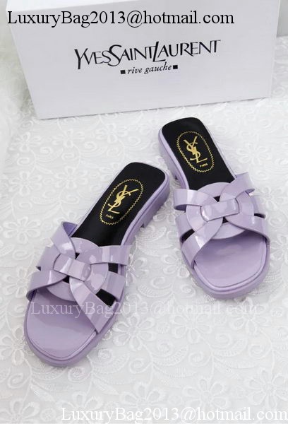 Yves Saint Laurent Patent Leather Slipper YSL287 Lavender Yves Saint Laurent Patent Leather Slipper YSL287 Lavender