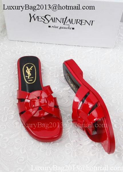 Yves Saint Laurent Patent Leather Slipper YSL287 Red Yves Saint Laurent Patent Leather Slipper YSL287 Red
