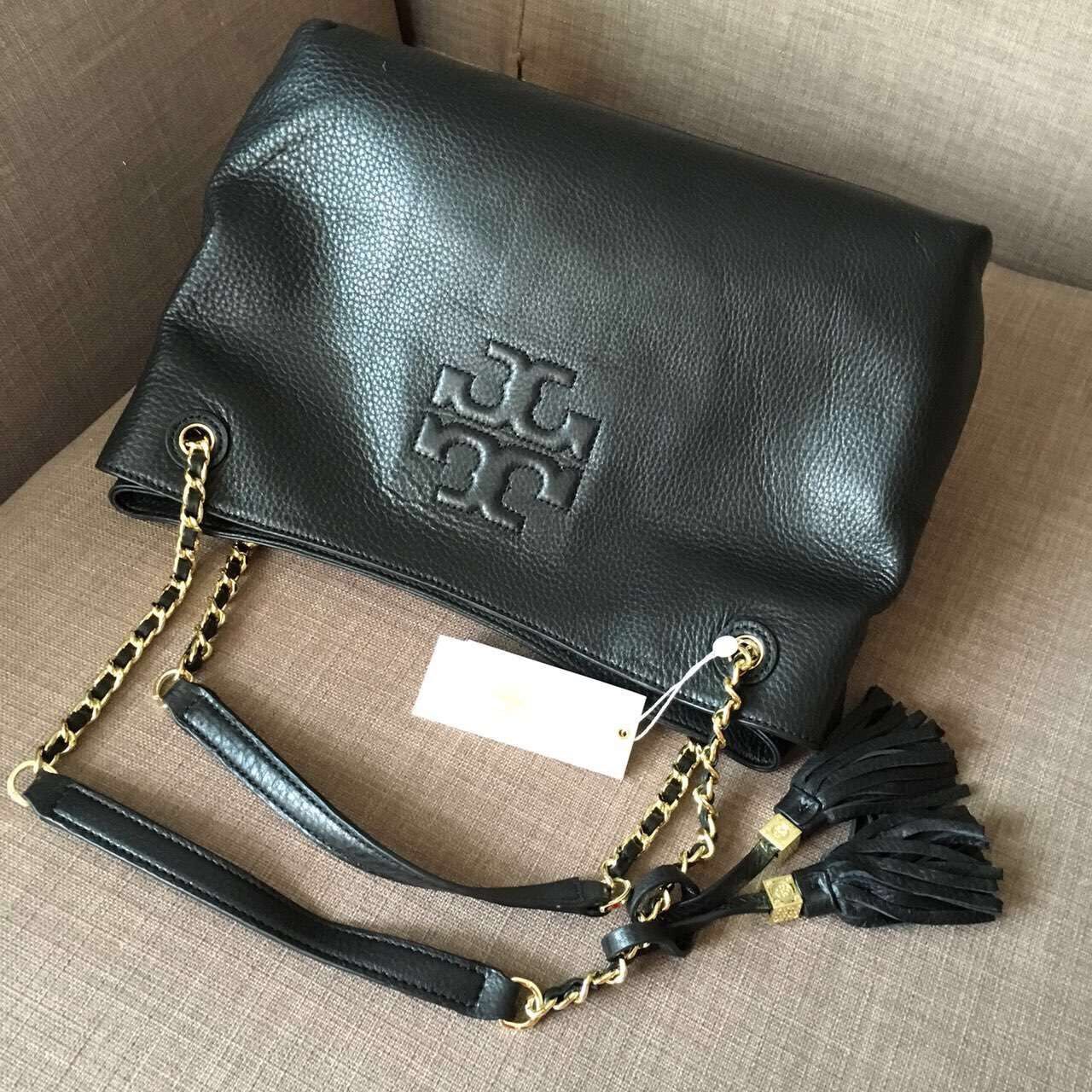 Tory Burch Shoulder Bags Original Leather T18923 Black Tory Burch Shoulder Bags Original Leather T18923 Black