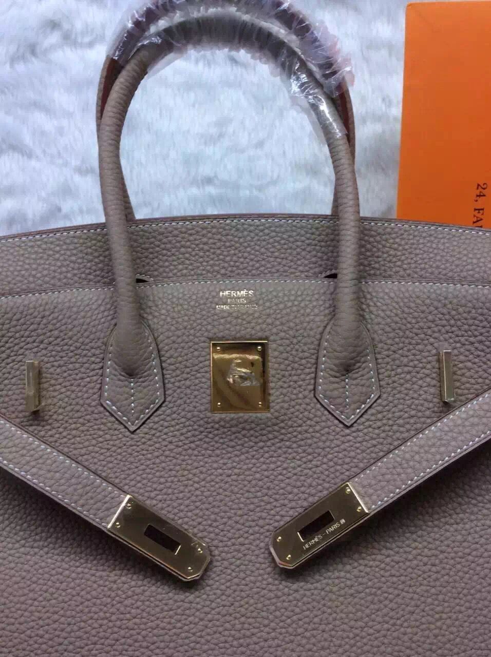 Hermes Birkin 35CM 30CM Tote Bag Grainy Leather H35H30 Grey Hermes Birkin 35CM 30CM Tote Bag Grainy Leather H35H30 Grey