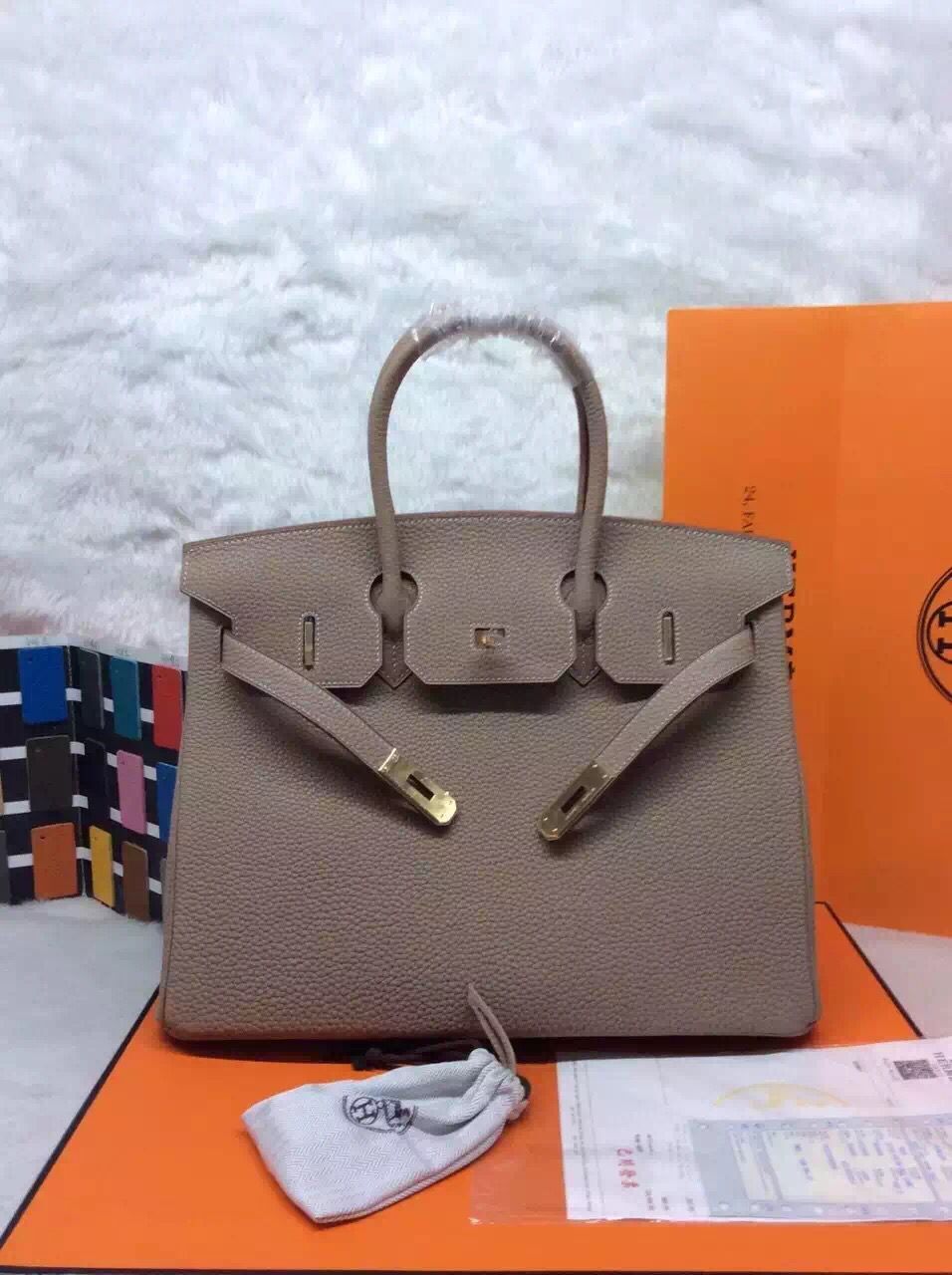 Hermes Birkin 35CM 30CM Tote Bag Grainy Leather H35H30 Grey Hermes Birkin 35CM 30CM Tote Bag Grainy Leather H35H30 Grey