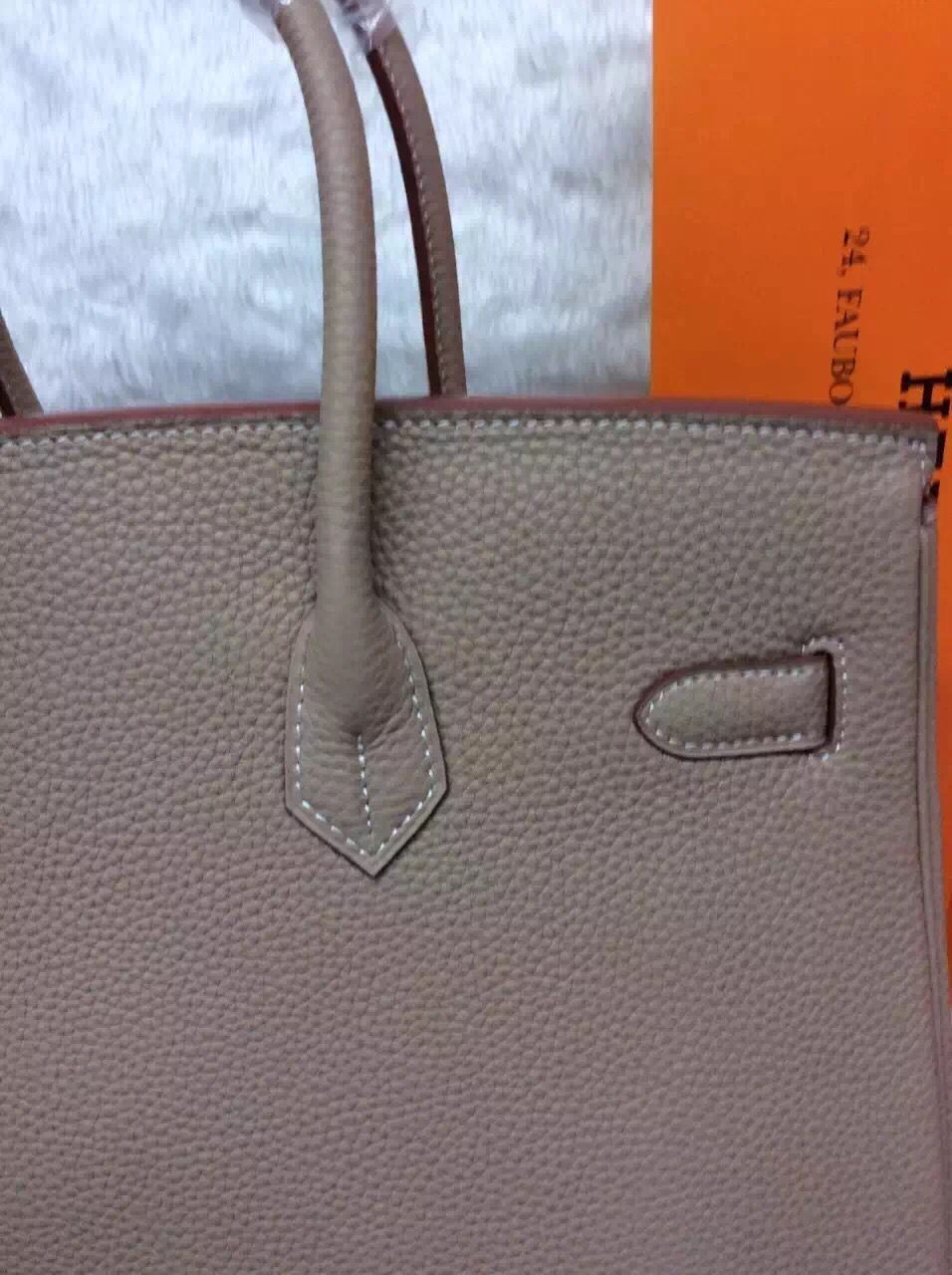 Hermes Birkin 35CM 30CM Tote Bag Grainy Leather H35H30 Grey Hermes Birkin 35CM 30CM Tote Bag Grainy Leather H35H30 Grey