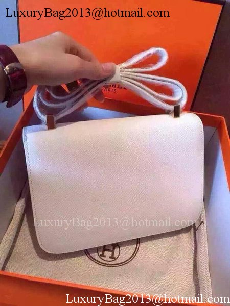 Hermes Constance Bag Calfskin Leather H9999 White Hermes Constance Bag Calfskin Leather H9999 White