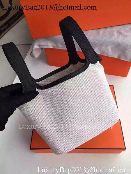 Hermes Picotin Lock 18cm Bag Canvas HPL8618T Black Hermes Picotin Lock 18cm Bag Canvas HPL8618T Black