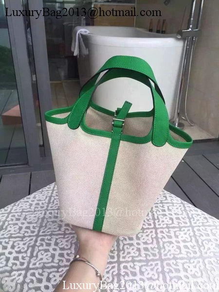 Hermes Picotin Lock 18cm Bag Canvas HPL8618T Green Hermes Picotin Lock 18cm Bag Canvas HPL8618T Green