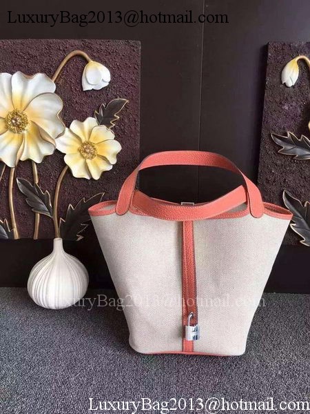 Hermes Picotin Lock 18cm Bag Canvas HPL8618T Light Pink Hermes Picotin Lock 18cm Bag Canvas HPL8618T Light Pink
