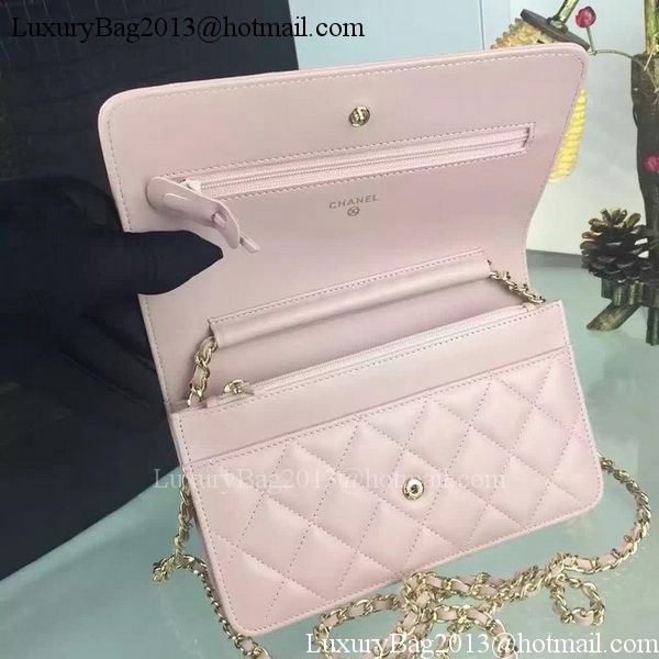 Chanel WOC mini Flap Bag Pink Sheepskin A5373 Gold Chanel WOC mini Flap Bag Pink Sheepskin A5373 Gold