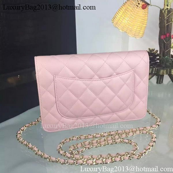 Chanel WOC mini Flap Bag Pink Sheepskin A5373 Gold Chanel WOC mini Flap Bag Pink Sheepskin A5373 Gold