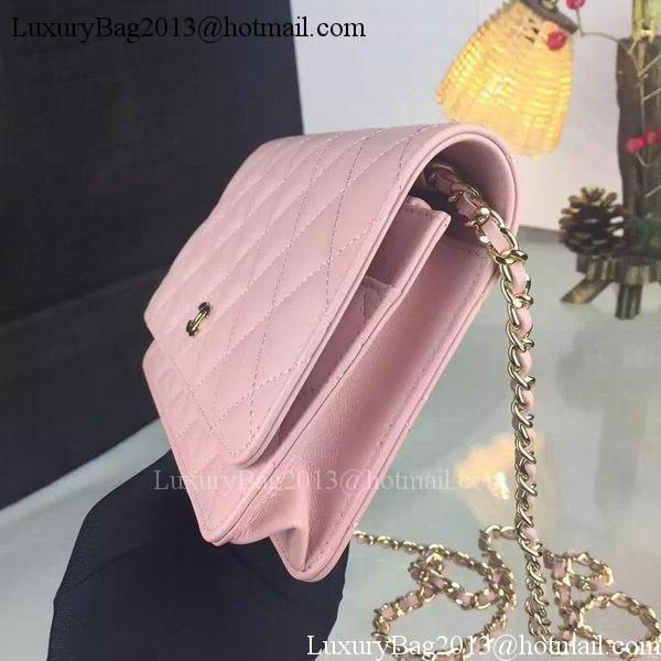 Chanel WOC mini Flap Bag Pink Sheepskin A5373 Gold Chanel WOC mini Flap Bag Pink Sheepskin A5373 Gold