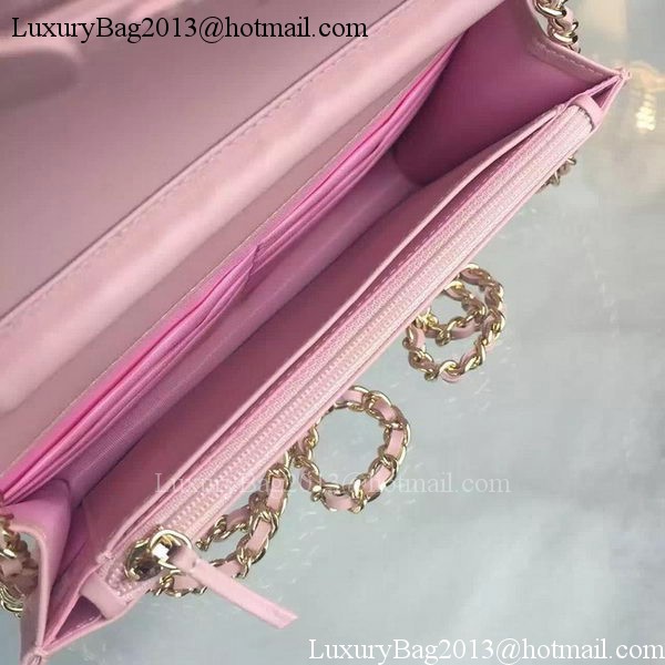 Chanel WOC mini Flap Bag Pink Sheepskin A5373 Gold Chanel WOC mini Flap Bag Pink Sheepskin A5373 Gold