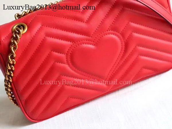 Gucci GG Marmont Matelasse Shoulder Bag 443497 Red Gucci GG Marmont Matelasse Shoulder Bag 443497 Red