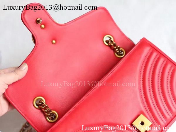 Gucci GG Marmont Matelasse Shoulder Bag 443497 Red Gucci GG Marmont Matelasse Shoulder Bag 443497 Red