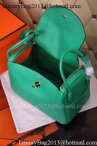 Hermes Lindy 30CM Leather Shoulder Bag H0881 Green Hermes Lindy 30CM Leather Shoulder Bag H0881 Green