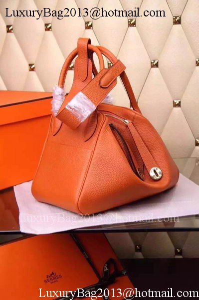Hermes Lindy 30CM Leather Shoulder Bag H0881 Orange Hermes Lindy 30CM Leather Shoulder Bag H0881 Orange