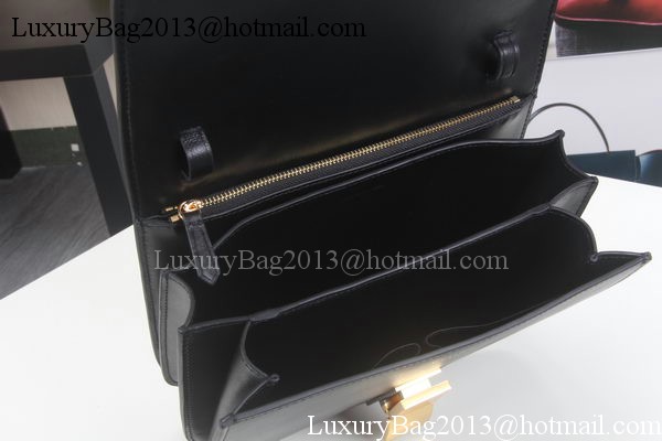 Celine Classic Box Flap Bag Calfskin Leather C3369 Black Celine Classic Box Flap Bag Calfskin Leather C3369 Black