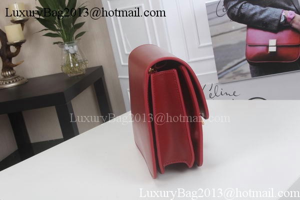 Celine Classic Box Flap Bag Calfskin Leather C3369 Red Celine Classic Box Flap Bag Calfskin Leather C3369 Red