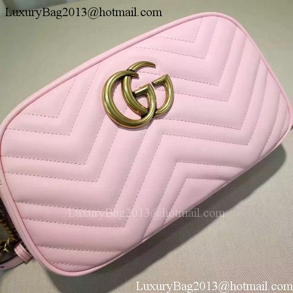 Gucci GG Marmont Matelasse Shoulder Bag 447632 Pink Gucci GG Marmont Matelasse Shoulder Bag 447632 Pink