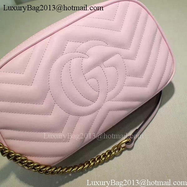 Gucci GG Marmont Matelasse Shoulder Bag 447632 Pink Gucci GG Marmont Matelasse Shoulder Bag 447632 Pink