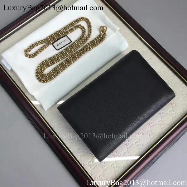 Gucci GG Marmont Leather mini Chain Bag 401232 Black Gucci GG Marmont Leather mini Chain Bag 401232 Black